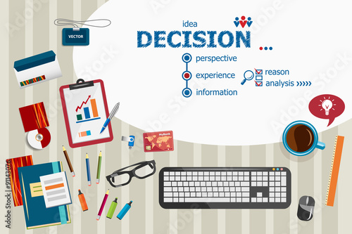Decision design and flat design illustration concepts 