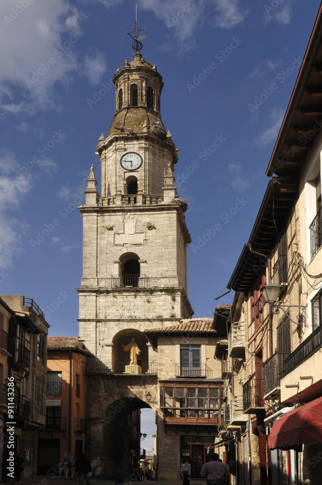 church and main square in Toro, Zamora province, Spain