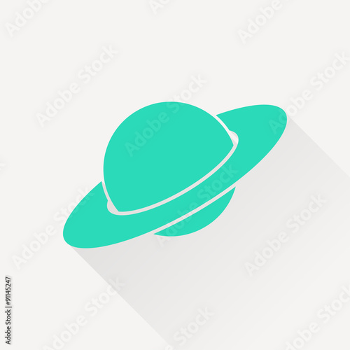 saturn planet silhouette icon