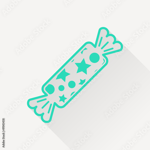 Candy with stars icon