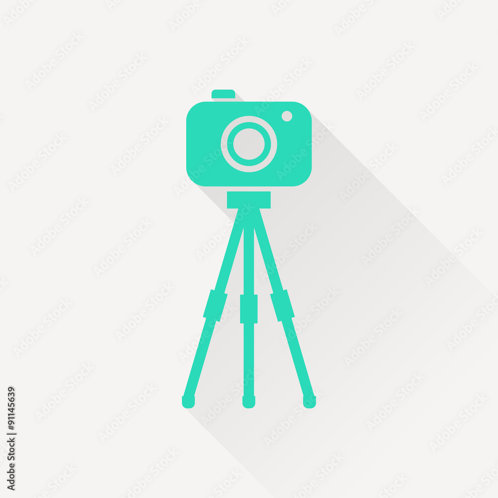 Camera on tripod icon Camera on tripod icon