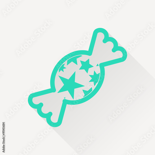 Candy with stars icon