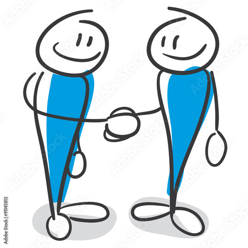 Stick Figure Series Blue