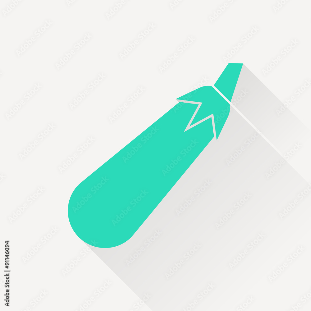 Vector eggplant icon. Food icon. Eps10 Vector eggplant icon. Food icon. Eps10