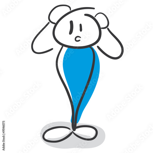 Stick Figure Series Blue