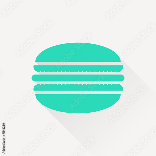 Vector macaroon icon. Food icon. Eps10