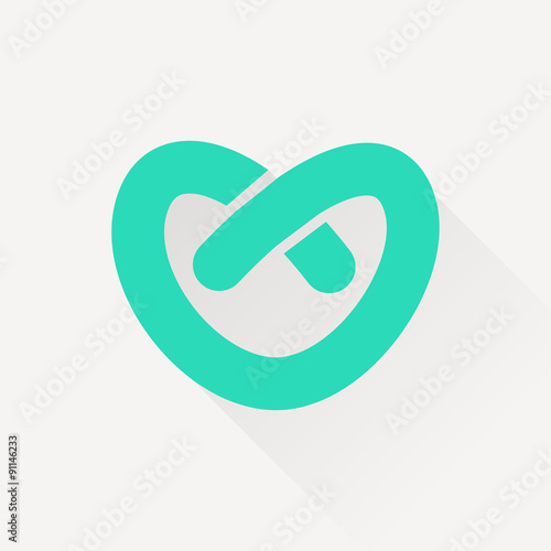 Vector pretzel icon. Food icon. Eps10