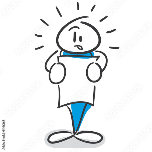 Stick Figure Series Blue