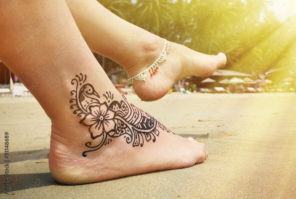 Indian Henna Foot Tattoos Indian Henna Foot Tattoos
