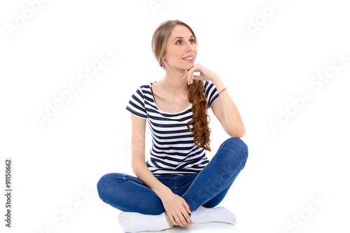 Student Girl, isolated over background