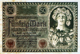 Historische Banknote, 23. Juli 1920, Fünfzig Mark, Deutschland