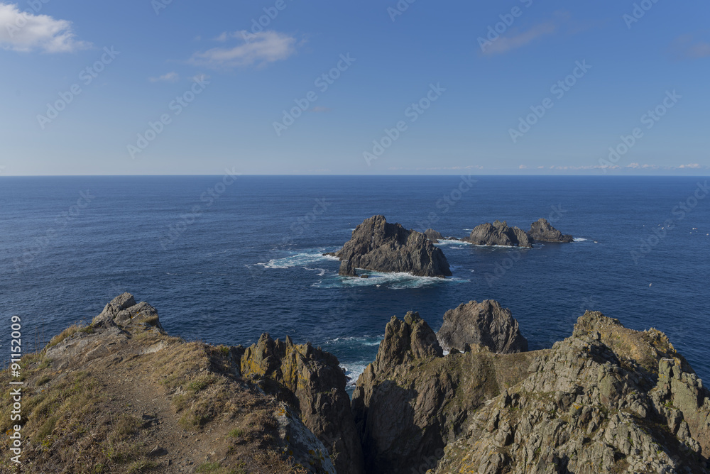 Rocas en Cabo Ortegal (La Coruña, España).