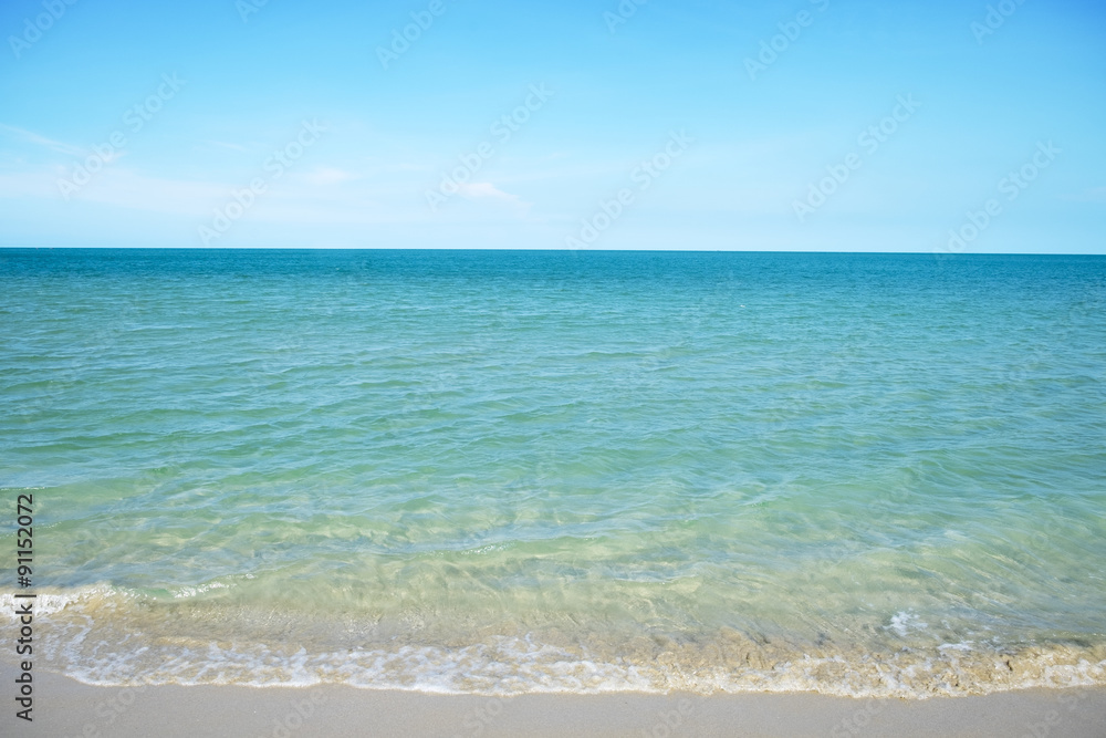 very clear sea and sand beach
