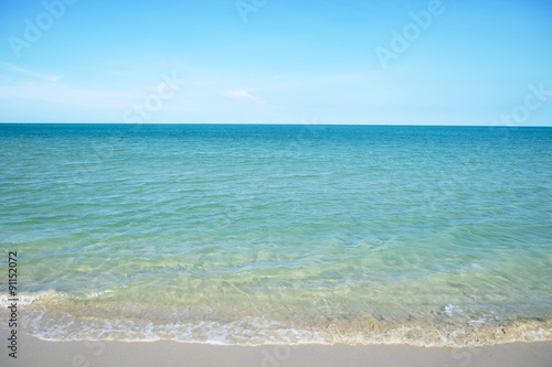 very clear sea and sand beach
