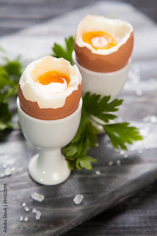 Boiled eggs on marble background Boiled eggs on marble background