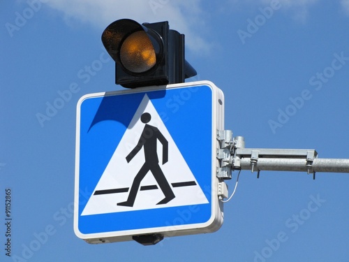 road sign pedestrian crossing