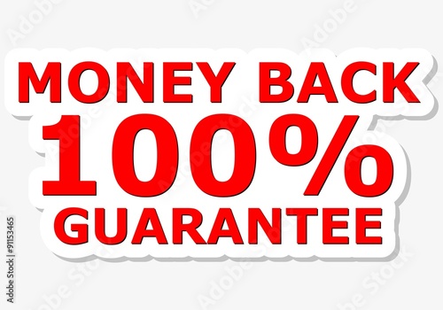 Money Back 100  Guarantee Red Sign