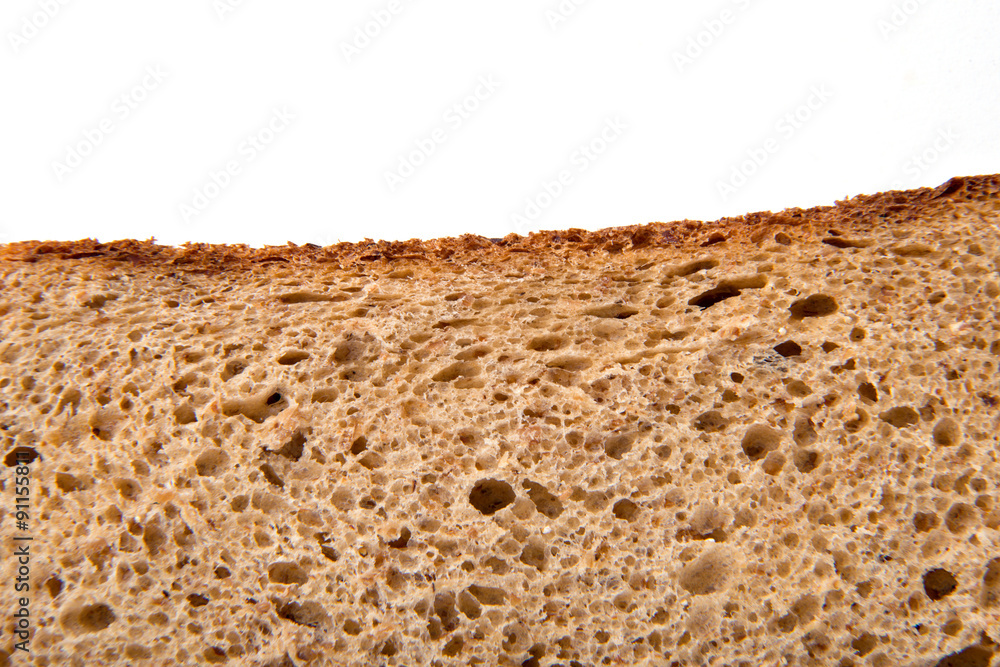 Bread macro close-up with a lot copyspace