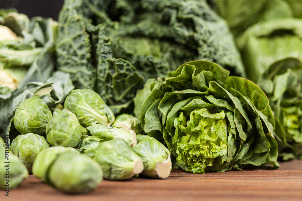 Assortment of green vegetables Assortment of green vegetables