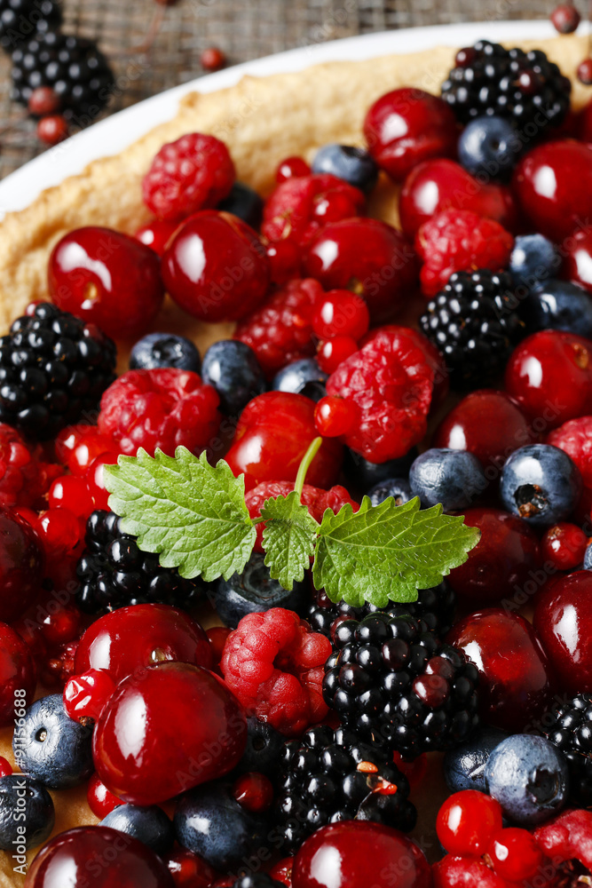 Sweet tart with fruits Sweet tart with fruits