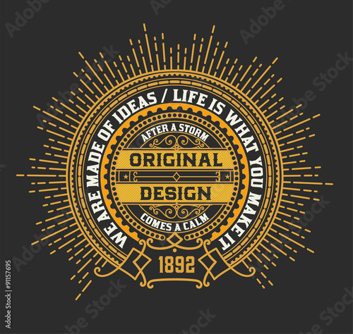 Vintage logo template, Hotel, Restaurant, Business or Boutique I