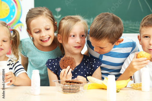 Cute children at lunch time...