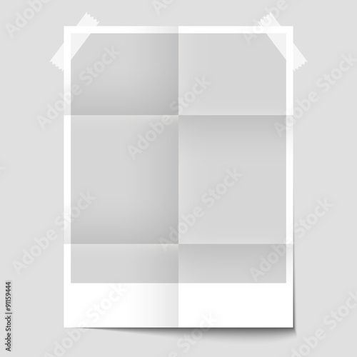 Isolated blank poster for the presentation of design