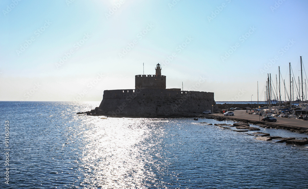 Habor of the Greek island of Rhodes