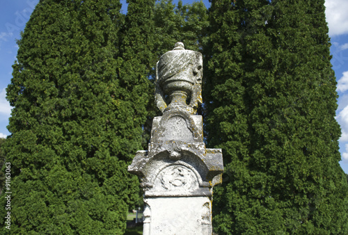 Old Urn Gravestone Marker in Pioneer Cemetery