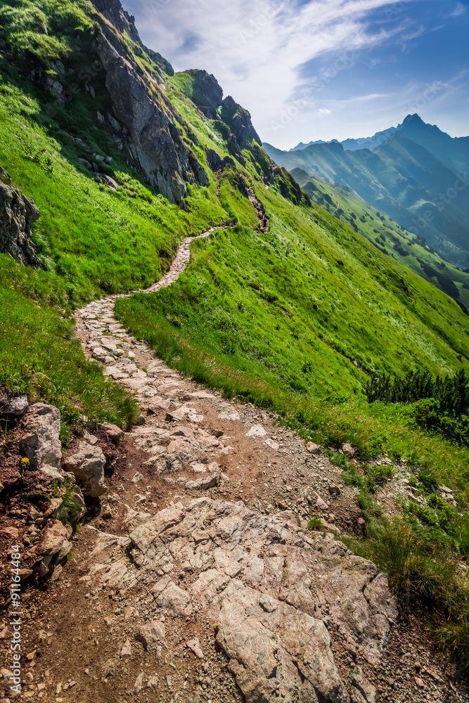 Obraz premium Mountains trail in Tatras in Poland
