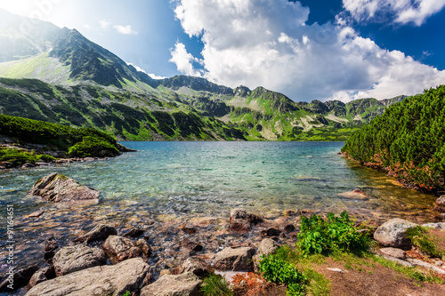 Fototapeta Naklejka Na Ścianę i Meble -  Beautiful lake in the Tatra Mountains