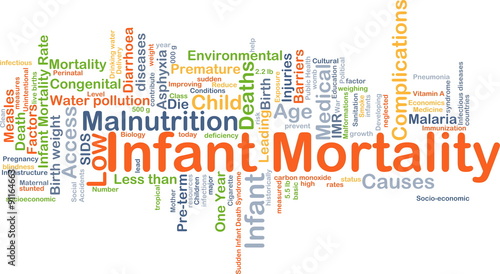 Infant mortality background concept
