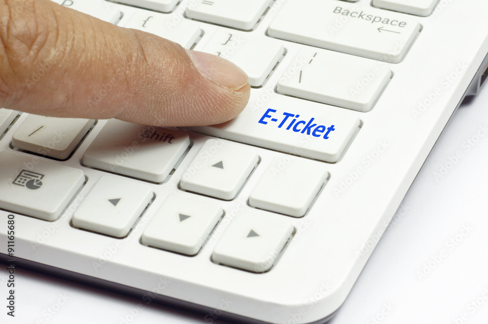 E-ticket button - Business Concept E-ticket button - Business Concept