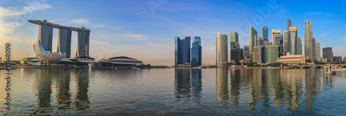 Panorama of Singapore city skyline