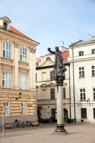  The monument of Piotr Skarga on Saint Mary Magdalene square, Krakow, Poland