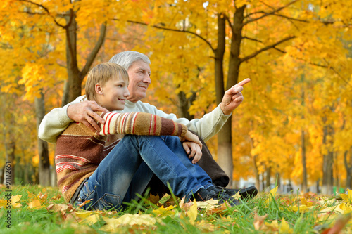 Grandfather and grandson