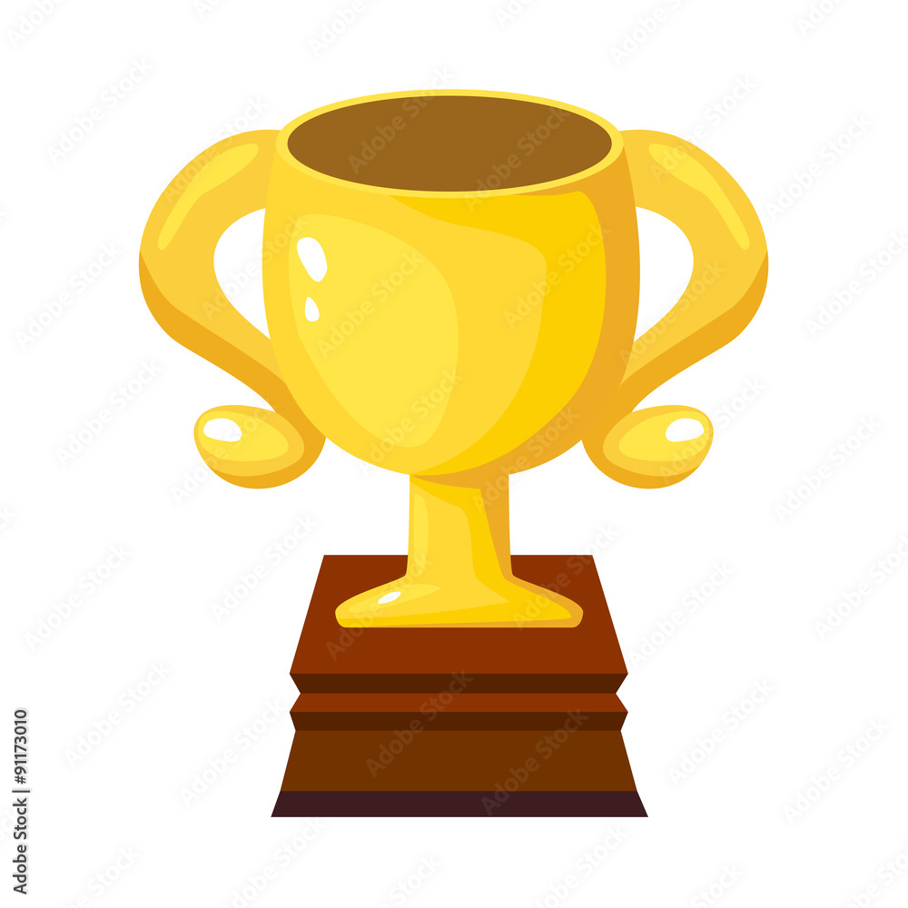 gold trophy isolated illustration gold trophy isolated illustration