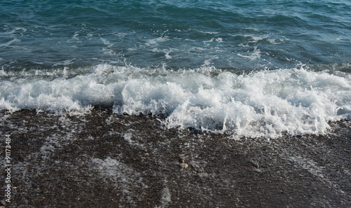 Seashore with sea waves