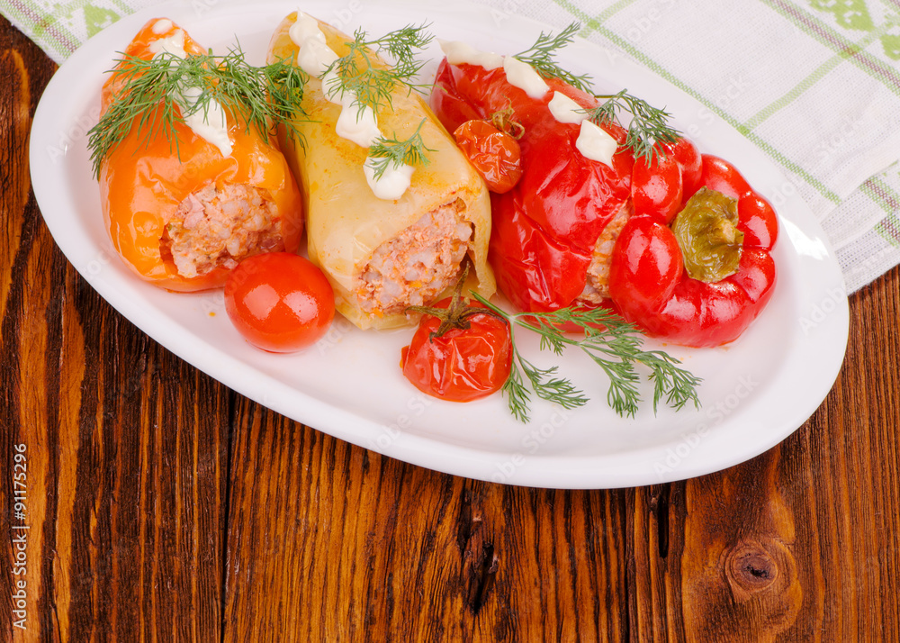 stuffed peppers with meat and rice stuffed peppers with meat and rice