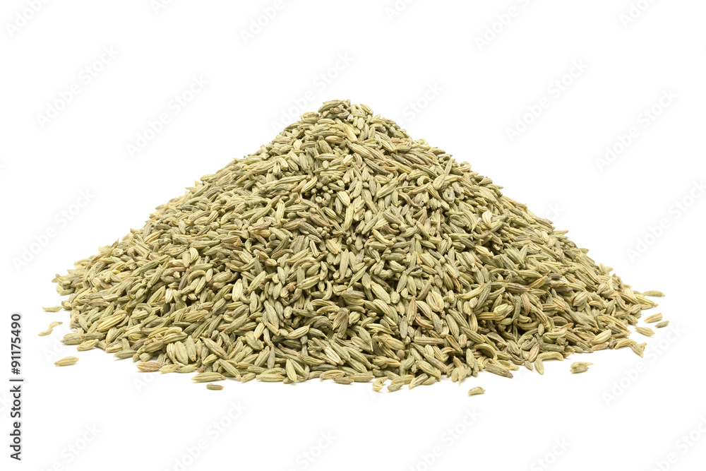 Pile of Organic Aniseed (Pimpinella anisum) isolated on white background Pile of Organic Aniseed (Pimpinella anisum) isolated on white background