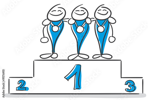 Stick Figure Series Blue