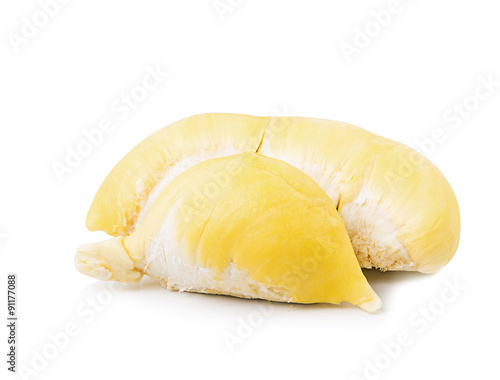 durian on white background