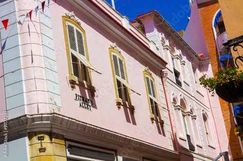 Typical houses in the area of the Rock of Gibraltar, Spain