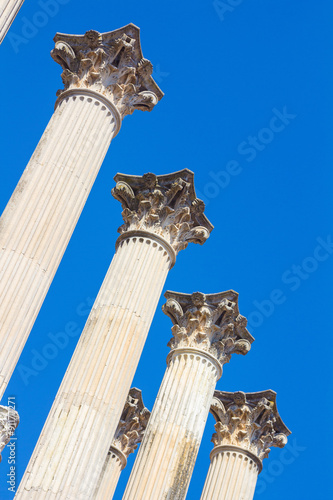 Roman columns of the second century before Christ in Cordoba, Spain photo