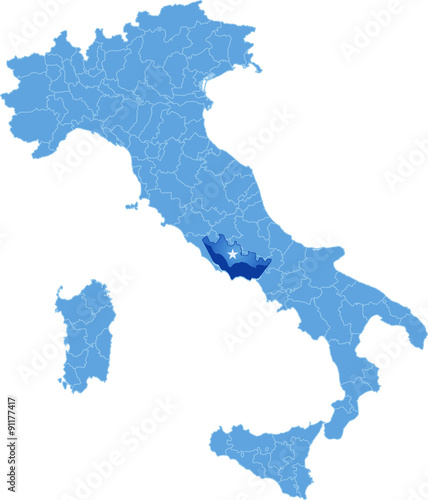 Map of Italy  Latina