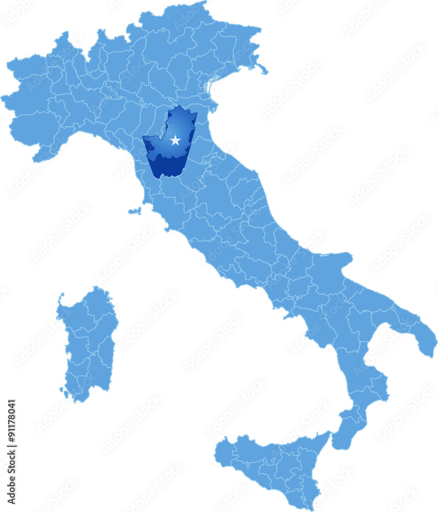 Map of Italy, Firenze