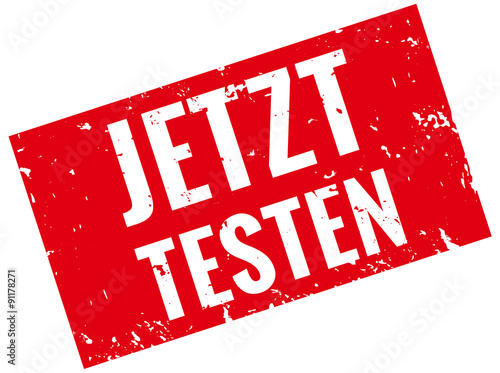 Jetzt testen stempel rot