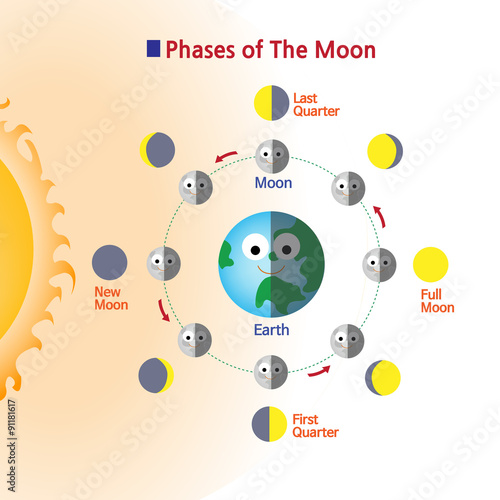 The Moon changing shape