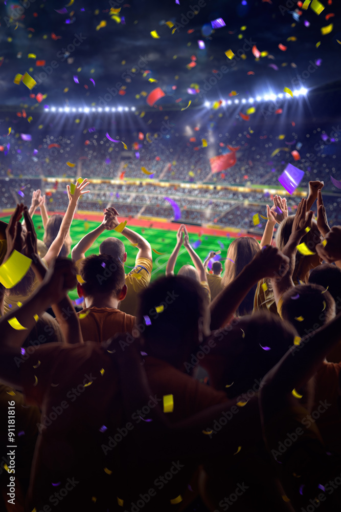 Fotografie Fans on stadium game