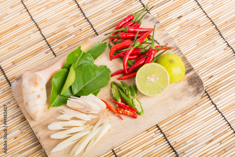 Thai Tom Yam soup herbs and spices Thai Tom Yam soup herbs and spices